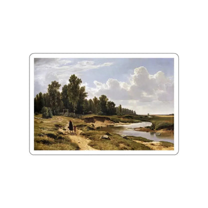 SHISKIN, Ivan Ivanovich - Ligovka river in the village Kostiantynivka near (Artwork) STICKER Vinyl Die-Cut Decal White Die-Cut 2 Inch - The Sticker Space