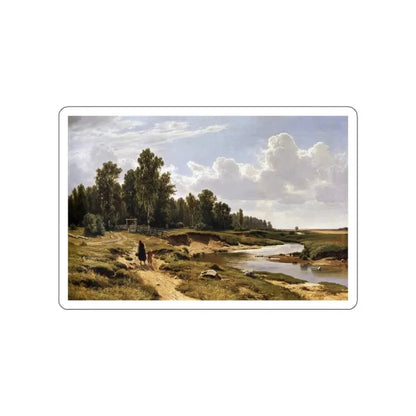 SHISKIN, Ivan Ivanovich - Ligovka river in the village Kostiantynivka near (Artwork) STICKER Vinyl Die-Cut Decal White Die-Cut 6 Inch - The Sticker Space