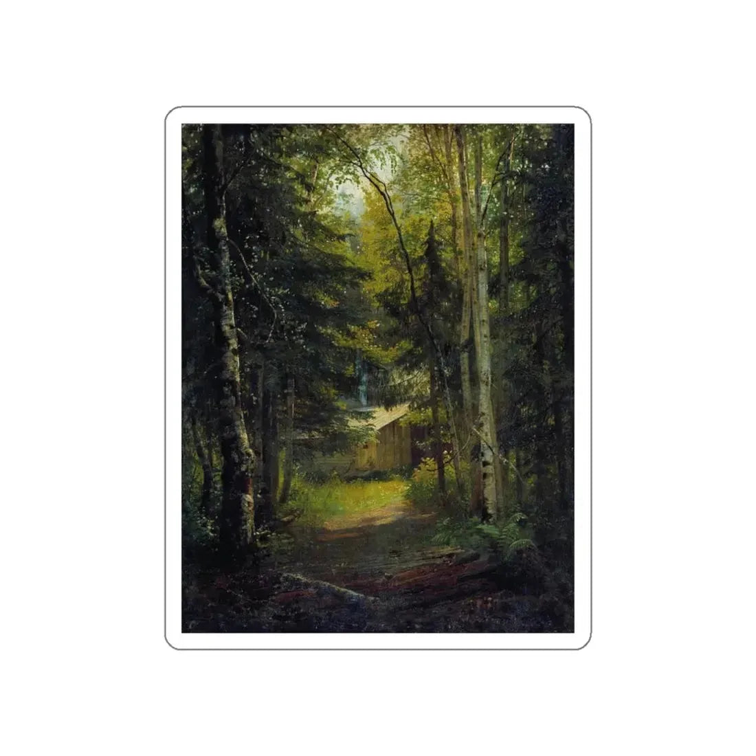 SHISKIN, Ivan Ivanovich - lodge vlesu 1870 (Artwork) STICKER Vinyl Die-Cut Decal White Die-Cut 3 Inch - The Sticker Space