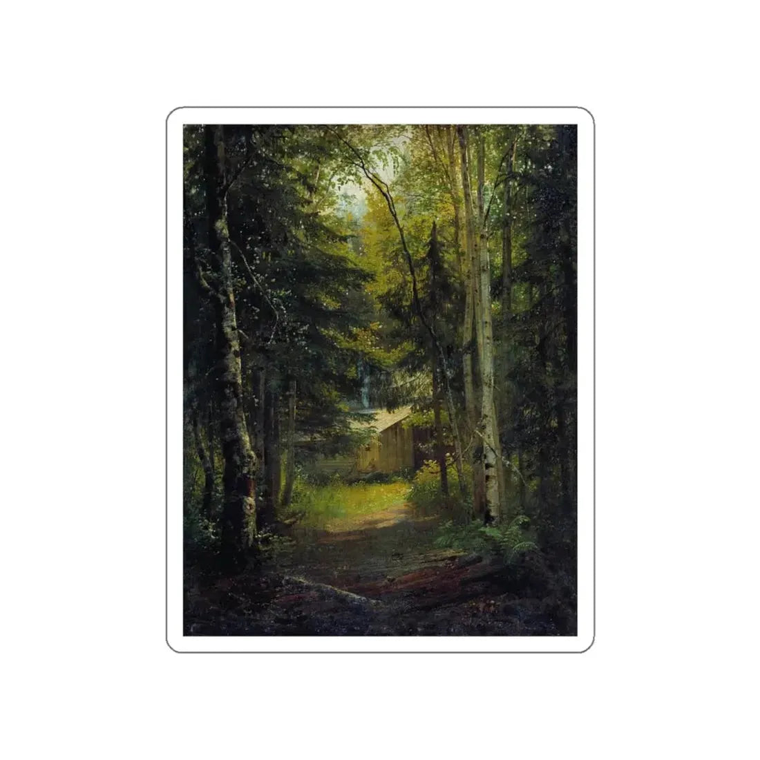 SHISKIN, Ivan Ivanovich - lodge vlesu 1870 (Artwork) STICKER Vinyl Die-Cut Decal White Die-Cut 5 Inch - The Sticker Space