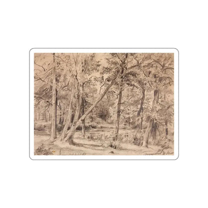 SHISKIN, Ivan Ivanovich - marsh on Petrovsky Island (Artwork) STICKER Vinyl Die-Cut Decal White Die-Cut 3 Inch - The Sticker Space