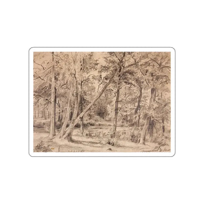 SHISKIN, Ivan Ivanovich - marsh on Petrovsky Island (Artwork) STICKER Vinyl Die-Cut Decal White Die-Cut 4 Inch - The Sticker Space