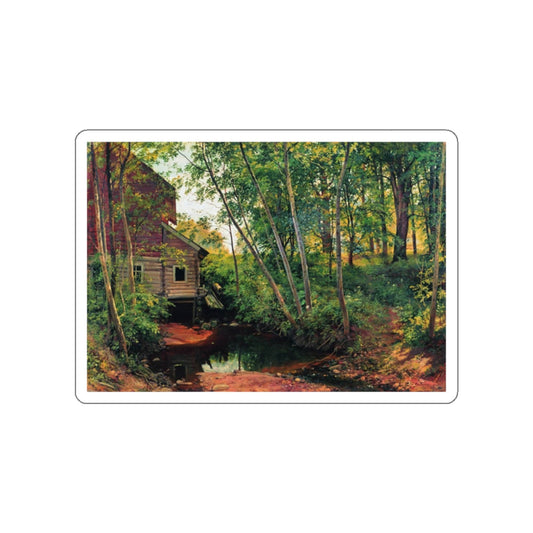 SHISKIN, Ivan Ivanovich - mill in the forest. Preobrazhenskoe 1897 (Artwork) STICKER Vinyl Die-Cut Decal-White-The Sticker Space