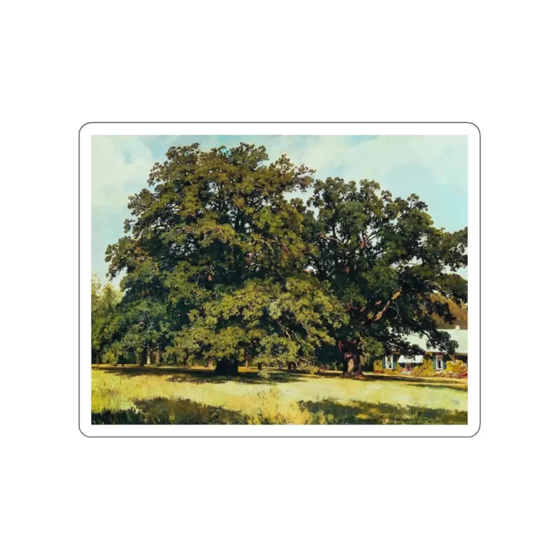 SHISKIN, Ivan Ivanovich - Mordvinovskie oaks 1891 (Artwork) STICKER Vinyl Die-Cut Decal White Die-Cut 2 Inch - The Sticker Space
