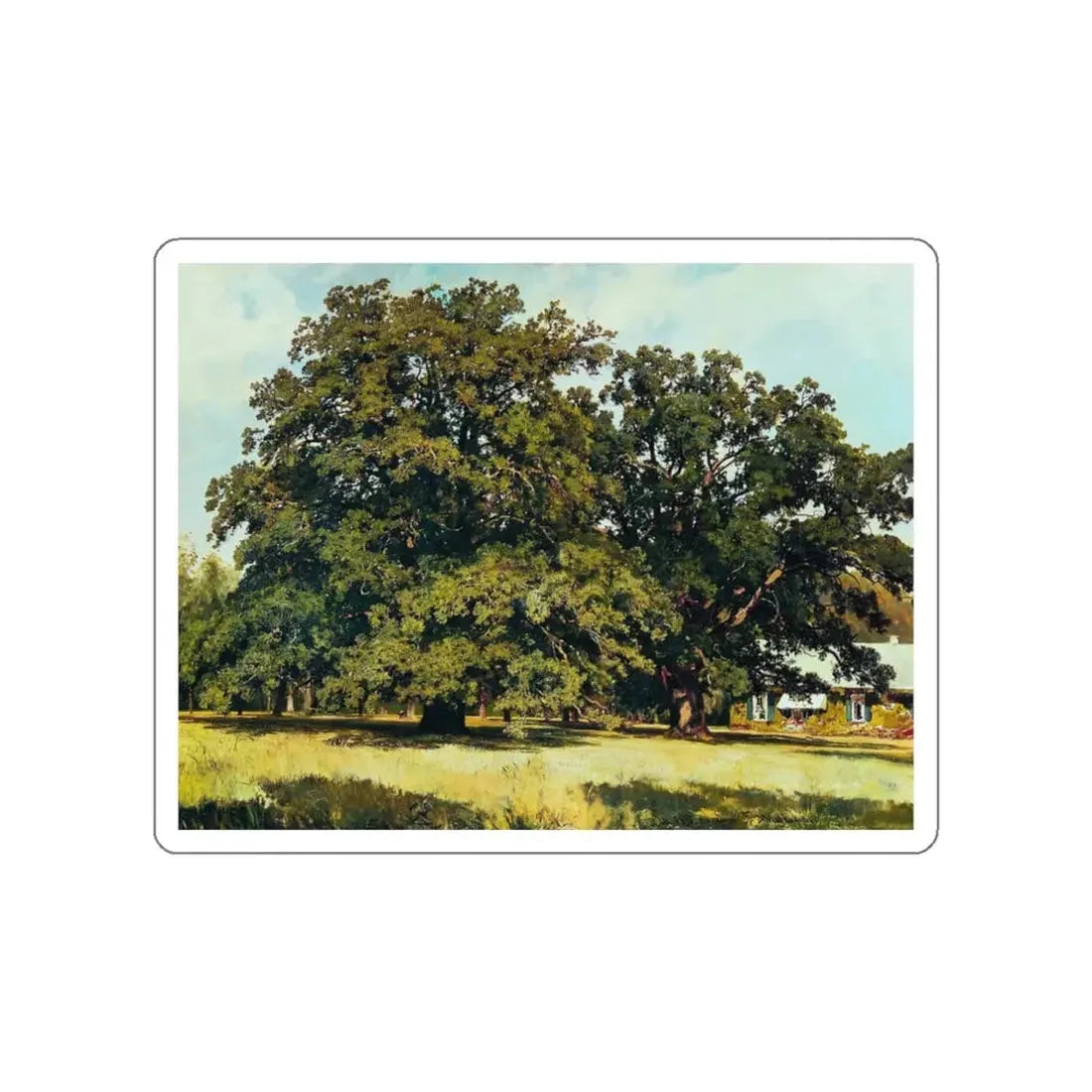 SHISKIN, Ivan Ivanovich - Mordvinovskie oaks 1891 (Artwork) STICKER Vinyl Die-Cut Decal White Die-Cut 3 Inch - The Sticker Space