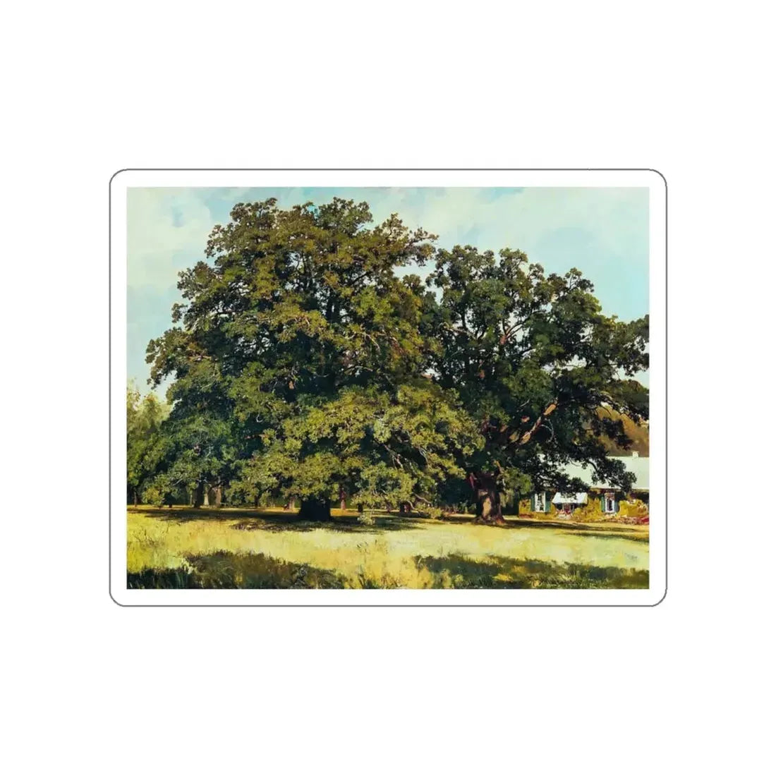 SHISKIN, Ivan Ivanovich - Mordvinovskie oaks 1891 (Artwork) STICKER Vinyl Die-Cut Decal White Die-Cut 6 Inch - The Sticker Space