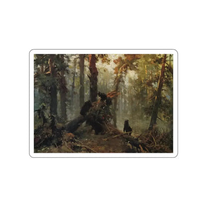 SHISKIN, Ivan Ivanovich - Morning in the AS. forest. Sketch 1889 (Artwork) STICKER Vinyl Die-Cut Decal White Die-Cut 3 Inch - The Sticker Space