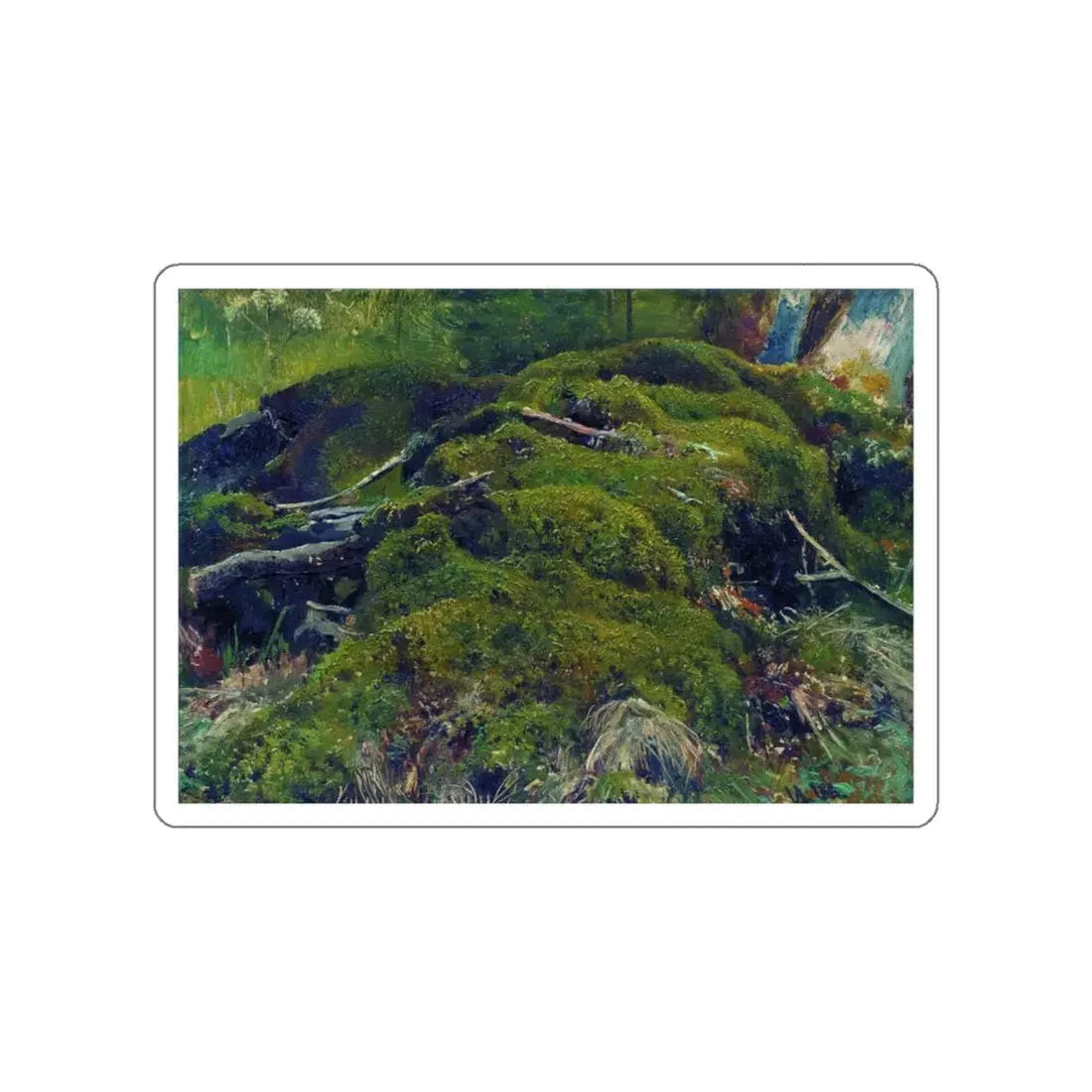 SHISKIN, Ivan Ivanovich - Moss. Roots. Etude (Artwork) STICKER Vinyl Die-Cut Decal White Die-Cut 4 Inch - The Sticker Space