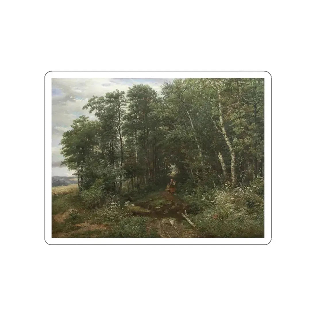 SHISKIN, Ivan Ivanovich - mushroomers (Artwork) STICKER Vinyl Die-Cut Decal White Die-Cut 6 Inch - The Sticker Space