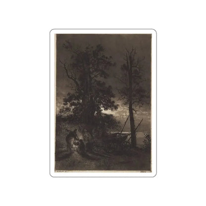 SHISKIN, Ivan Ivanovich - Night. 1886 (Artwork) STICKER Vinyl Die-Cut Decal White Die-Cut 2 Inch - The Sticker Space