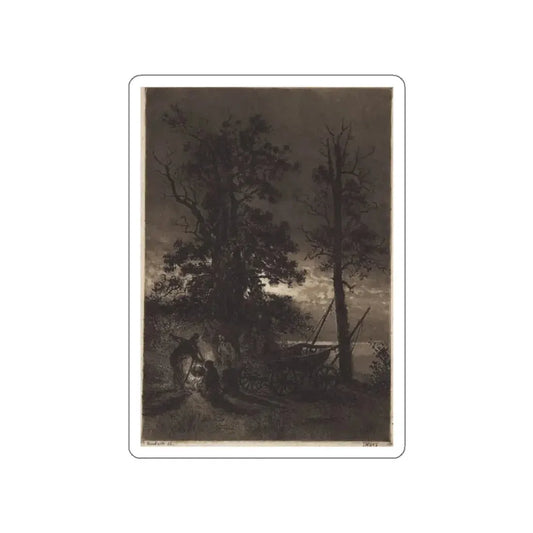 SHISKIN, Ivan Ivanovich - Night. 1886 (Artwork) STICKER Vinyl Die-Cut Decal White Die-Cut 2 Inch - The Sticker Space