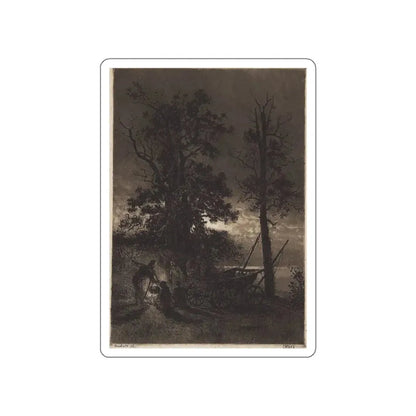 SHISKIN, Ivan Ivanovich - Night. 1886 (Artwork) STICKER Vinyl Die-Cut Decal White Die-Cut 6 Inch - The Sticker Space