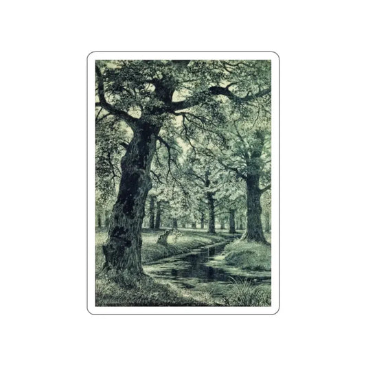 SHISKIN, Ivan Ivanovich - oak grove. 1893 (Artwork) STICKER Vinyl Die-Cut Decal White Die-Cut 2 Inch - The Sticker Space