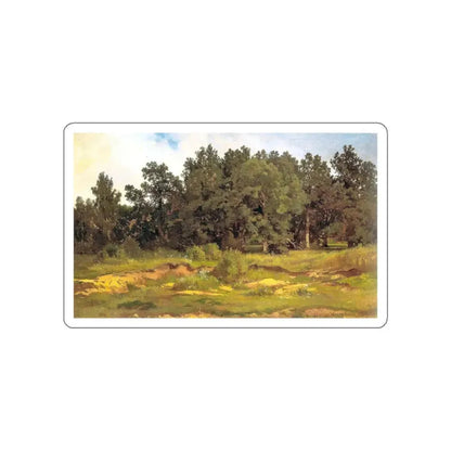 SHISKIN, Ivan Ivanovich - oak wood in a gray day (Artwork) STICKER Vinyl Die-Cut Decal White Die-Cut 2 Inch - The Sticker Space
