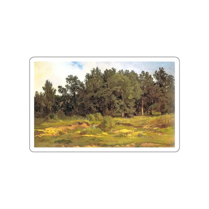 SHISKIN, Ivan Ivanovich - oak wood in a gray day (Artwork) STICKER Vinyl Die-Cut Decal White Die-Cut 6 Inch - The Sticker Space