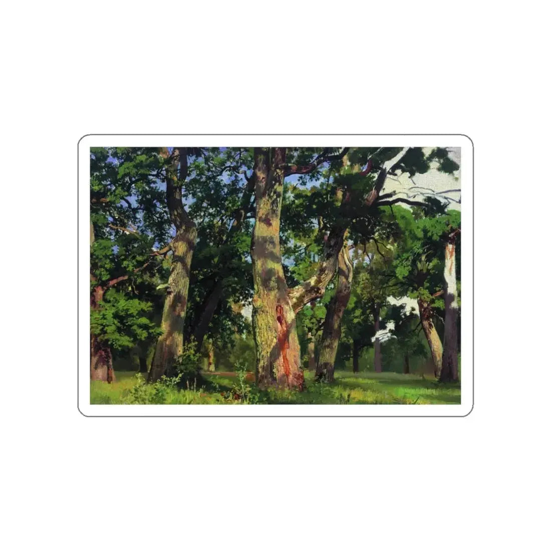 SHISKIN, Ivan Ivanovich - Oaks. Evening. Etude 1887 (Artwork) STICKER Vinyl Die-Cut Decal White Die-Cut 3 Inch - The Sticker Space