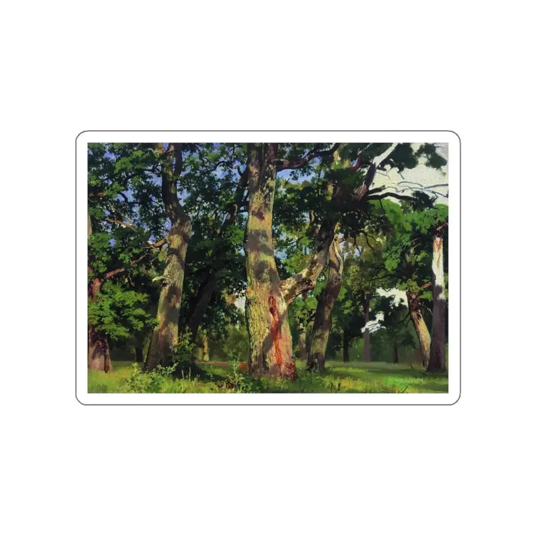 SHISKIN, Ivan Ivanovich - Oaks. Evening. Etude 1887 (Artwork) STICKER Vinyl Die-Cut Decal White Die-Cut 4 Inch - The Sticker Space