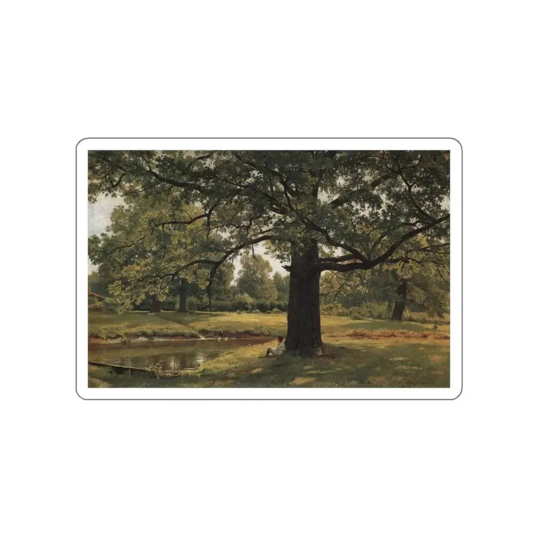 SHISKIN, Ivan Ivanovich - Oaks in Old Peterhof 1891 (Artwork) STICKER Vinyl Die-Cut Decal White Die-Cut 3 Inch - The Sticker Space