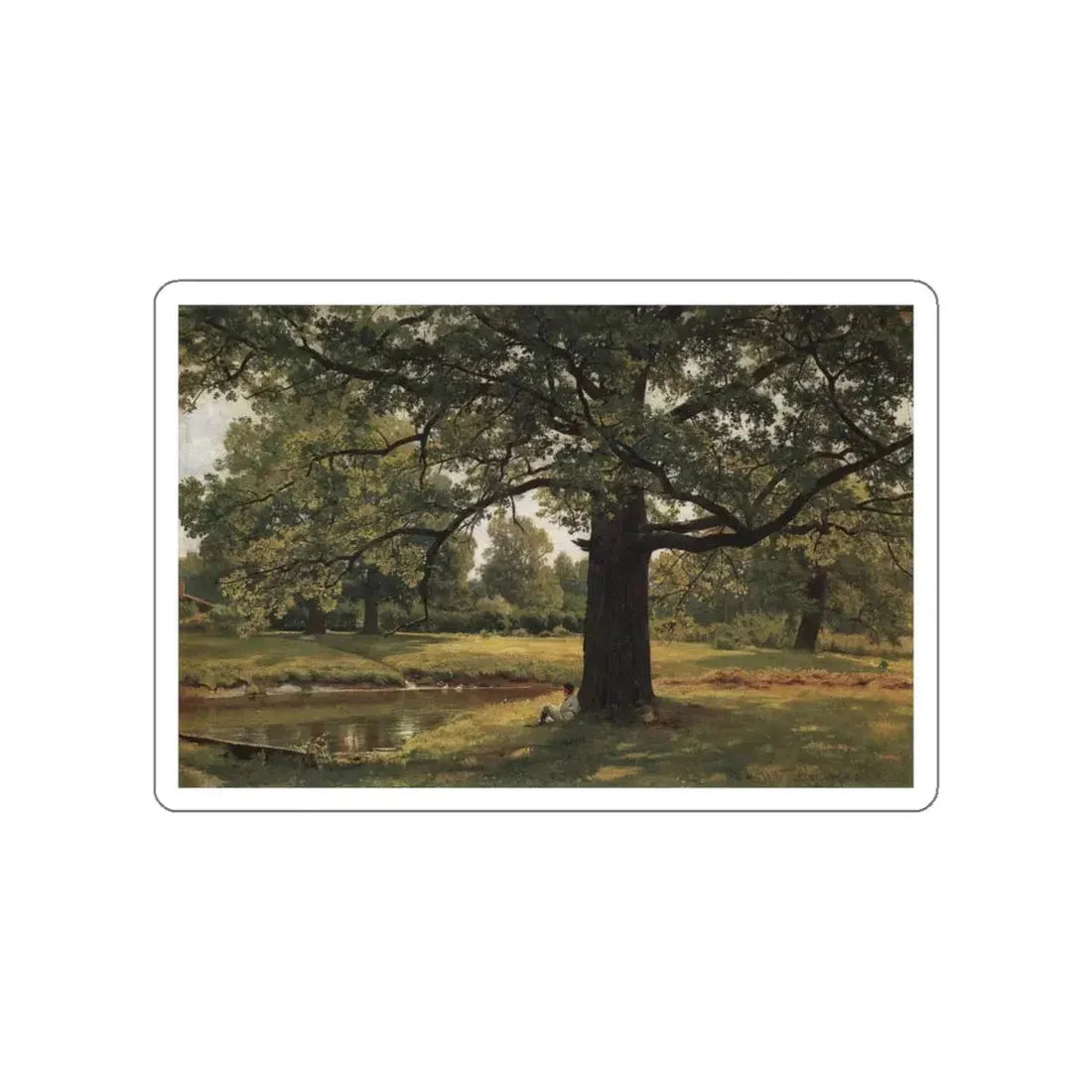 SHISKIN, Ivan Ivanovich - Oaks in Old Peterhof 1891 (Artwork) STICKER Vinyl Die-Cut Decal White Die-Cut 4 Inch - The Sticker Space