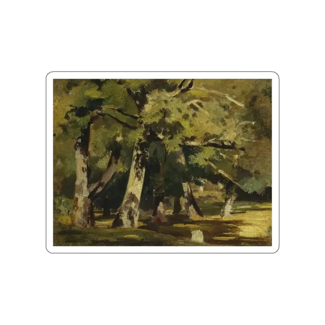 SHISKIN, Ivan Ivanovich - Oaks sunlight 1890 (Artwork) STICKER Vinyl Die-Cut Decal White Die-Cut 4 Inch - The Sticker Space