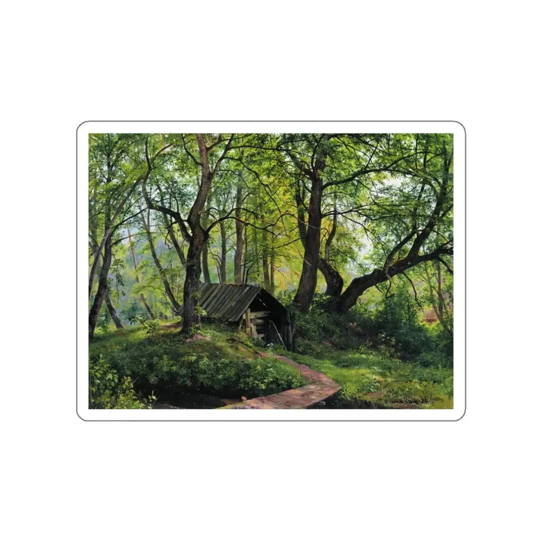 SHISKIN, Ivan Ivanovich - Old lime 83h109 1894 (Artwork) STICKER Vinyl Die-Cut Decal White Die-Cut 3 Inch - The Sticker Space