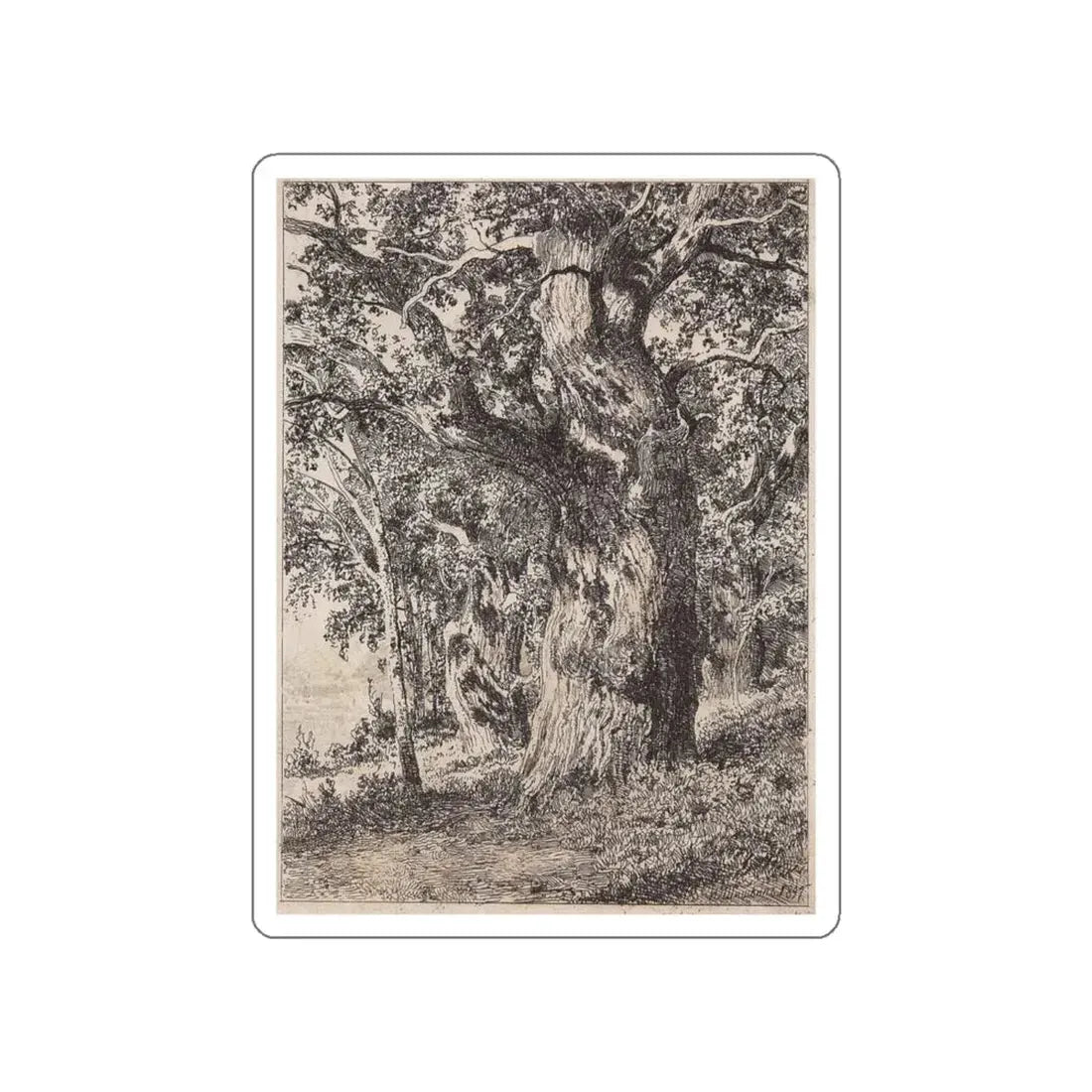 SHISKIN, Ivan Ivanovich - old oak. 1897 (Artwork) STICKER Vinyl Die-Cut Decal White Die-Cut 4 Inch - The Sticker Space