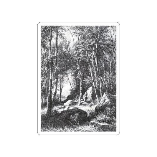 SHISKIN, Ivan Ivanovich - On the edge of a birch grove. Balaam (Artwork) STICKER Vinyl Die-Cut Decal-White-The Sticker Space