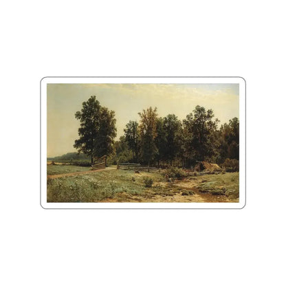 SHISKIN, Ivan Ivanovich - On the edge of oak forest in 1882 (Artwork) STICKER Vinyl Die-Cut Decal White Die-Cut 4 Inch - The Sticker Space