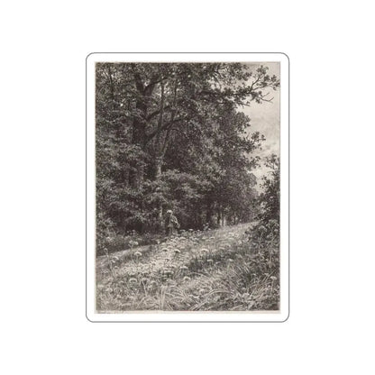 SHISKIN, Ivan Ivanovich - On the forest boundary line. 1878 (Artwork) STICKER Vinyl Die-Cut Decal White Die-Cut 2 Inch - The Sticker Space