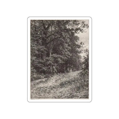 SHISKIN, Ivan Ivanovich - On the forest boundary line. 1878 (Artwork) STICKER Vinyl Die-Cut Decal White Die-Cut 3 Inch - The Sticker Space
