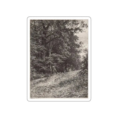 SHISKIN, Ivan Ivanovich - On the forest boundary line. 1878 (Artwork) STICKER Vinyl Die-Cut Decal White Die-Cut 5 Inch - The Sticker Space