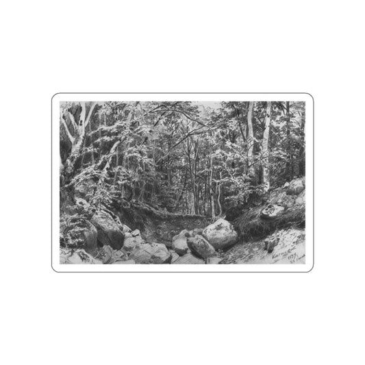 SHISKIN, Ivan Ivanovich - On the mountain around Castel Alushta 1879 (Artwork) STICKER Vinyl Die-Cut Decal-White-The Sticker Space