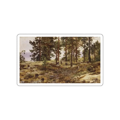 SHISKIN, Ivan Ivanovich - On the sandy soil. Mary Howie on the Finnish railway (Artwork) STICKER Vinyl Die-Cut Decal White Die-Cut 6 Inch - The Sticker Space