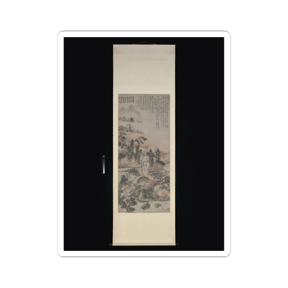 Shitao (Zhu Ruoji) - Drunk in Autumn Woods - ca. 1702 v2 - STICKER Vinyl Kiss-Cut Decal