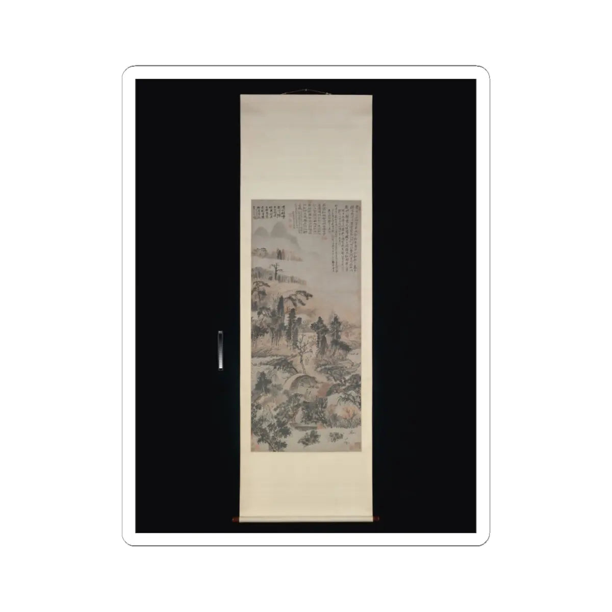 Shitao (Zhu Ruoji) - Drunk in Autumn Woods - ca. 1702 v2 - STICKER Vinyl Kiss-Cut Decal