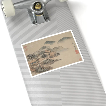 Shitao (Zhu Ruoji) - Landscapes - ca. 1690s v2 - STICKER Vinyl Kiss-Cut Decal