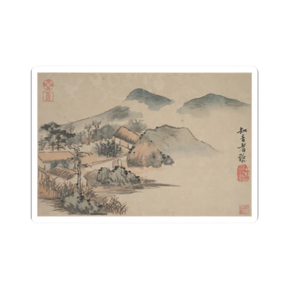 Shitao (Zhu Ruoji) - Landscapes - ca. 1690s v2 - STICKER Vinyl Kiss-Cut Decal