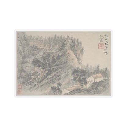Shitao (Zhu Ruoji) - Landscapes - ca. 1690s v3 - STICKER Vinyl Kiss-Cut Decal
