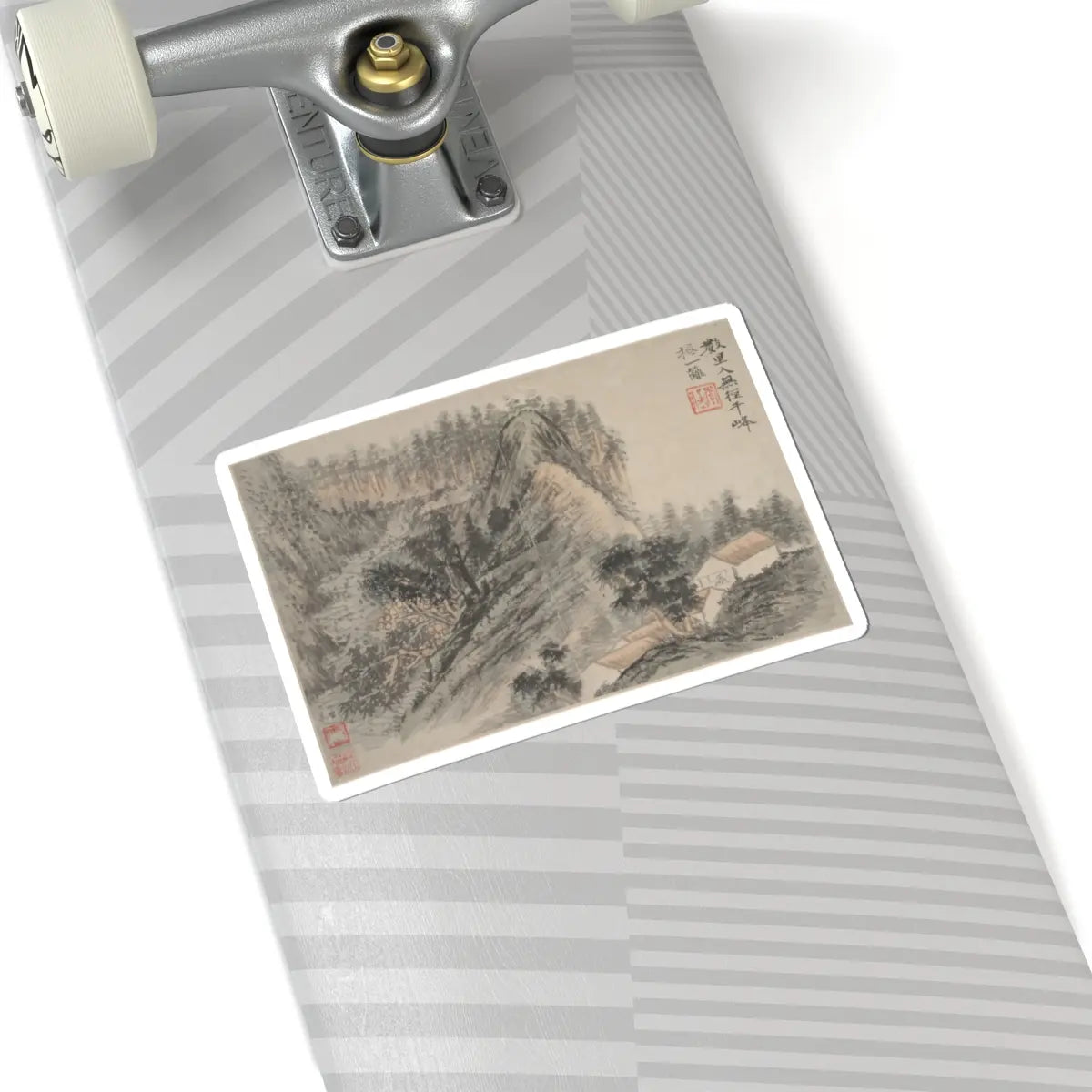 Shitao (Zhu Ruoji) - Landscapes - ca. 1690s v3 - STICKER Vinyl Kiss-Cut Decal