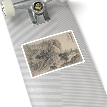 Shitao (Zhu Ruoji) - Landscapes - ca. 1690s v3 - STICKER Vinyl Kiss-Cut Decal