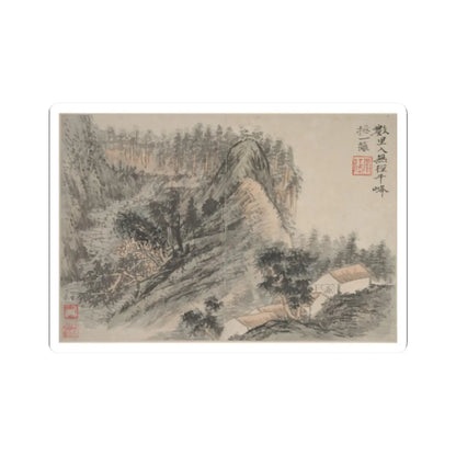 Shitao (Zhu Ruoji) - Landscapes - ca. 1690s v3 - STICKER Vinyl Kiss-Cut Decal