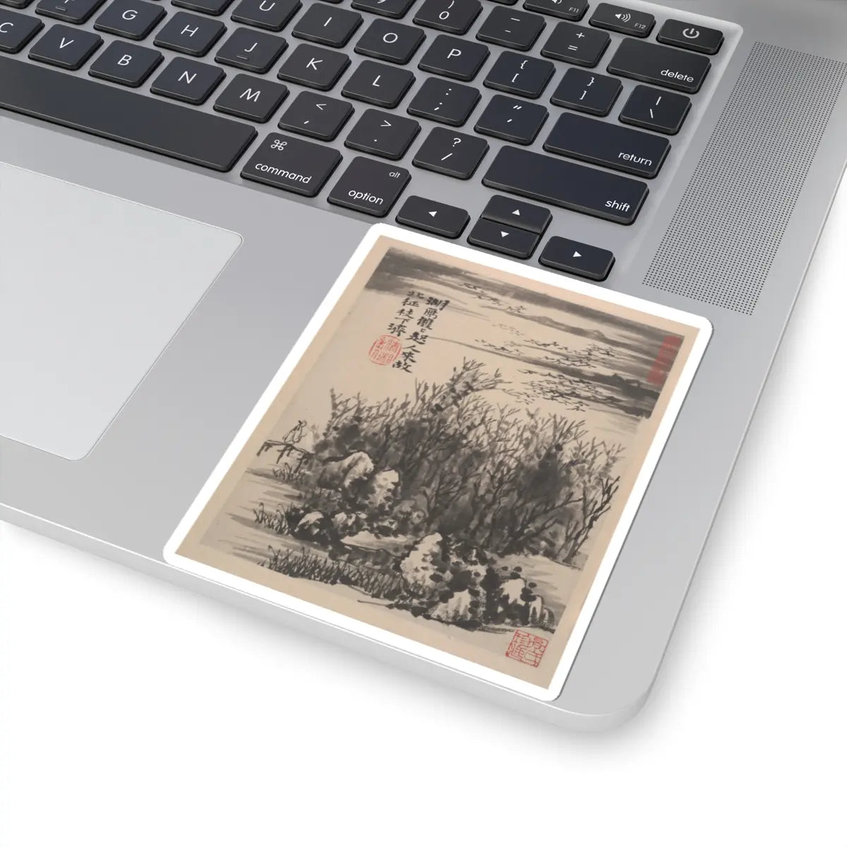Shitao (Zhu Ruoji) - Wilderness Colors - ca. 1700 v9 - STICKER Vinyl Kiss-Cut Decal