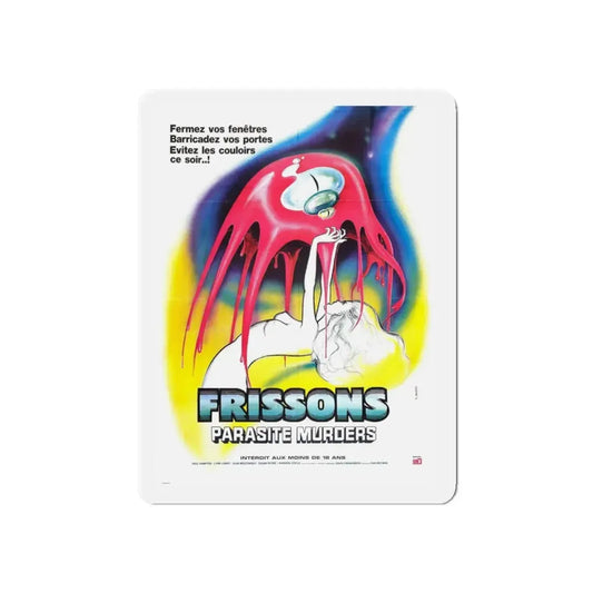 SHIVERS (FRENCH) 2 1975 Movie Poster - Refrigerator Magnet 6 Inch - The Sticker Space