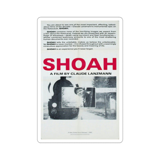 Shoah 1985 Movie Poster STICKER Vinyl Die-Cut Decal-6 Inch-The Sticker Space