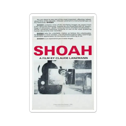 Shoah 1985 Movie Poster - STICKER Vinyl Kiss-Cut Decal 2 Inch White - The Sticker Space