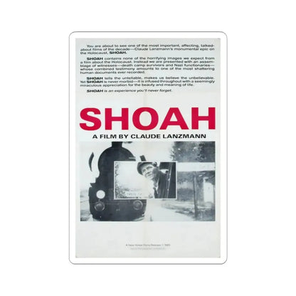 Shoah 1985 Movie Poster - STICKER Vinyl Kiss-Cut Decal 6 Inch White - The Sticker Space