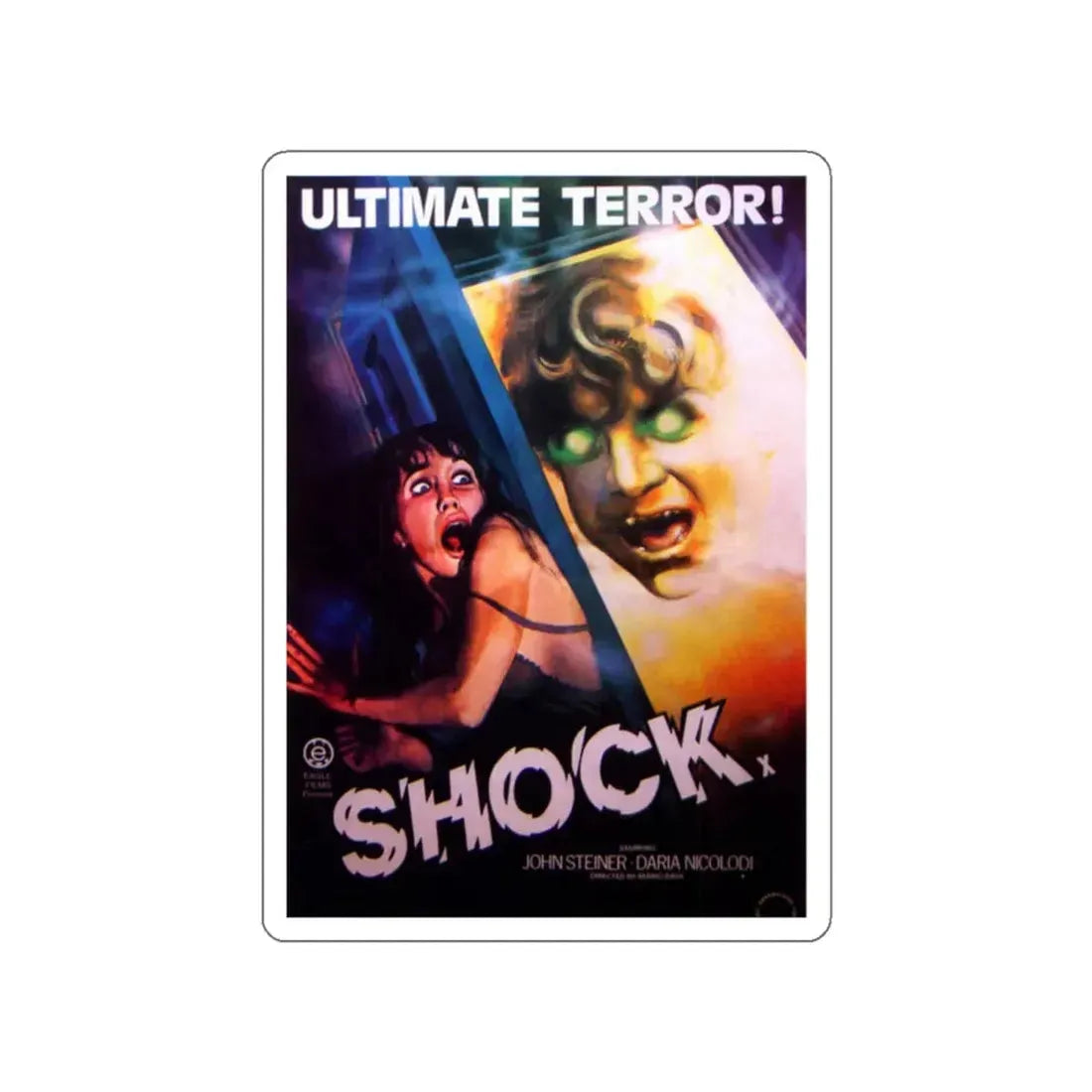 SHOCK (SCHOCK) 1977 Movie Poster STICKER Vinyl Die-Cut Decal 2 Inch - The Sticker Space
