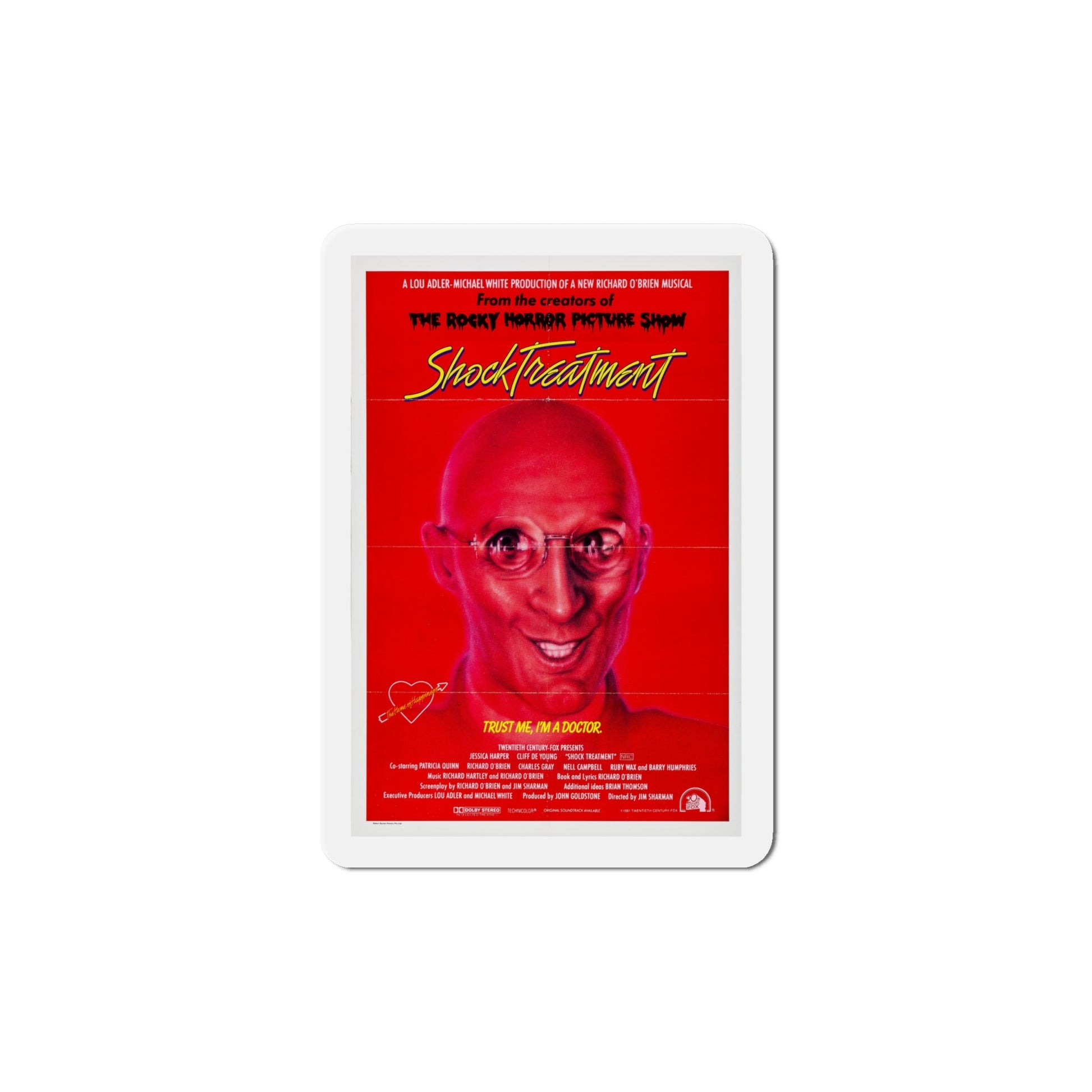 Shock Treatment 1981 Movie Poster Die-Cut Magnet-6 × 6"-The Sticker Space