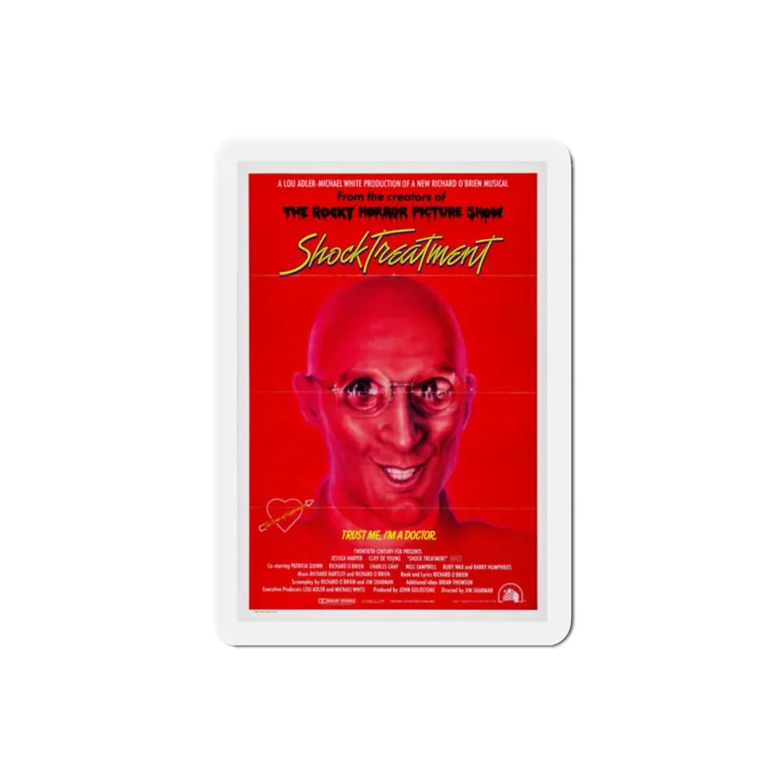 Shock Treatment 1981 Movie Poster Refrigerator Magnet 2 Inch - The Sticker Space