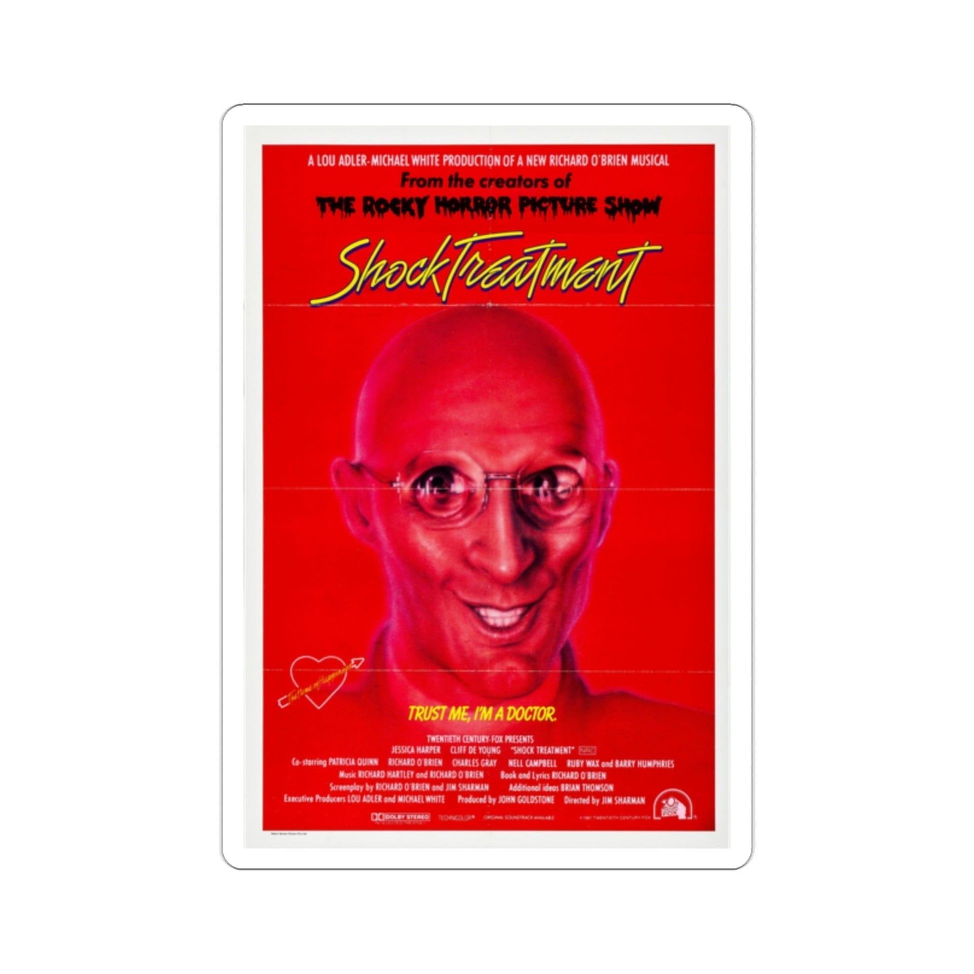 Shock Treatment 1981 Movie Poster STICKER Vinyl Die-Cut Decal-2 Inch-The Sticker Space